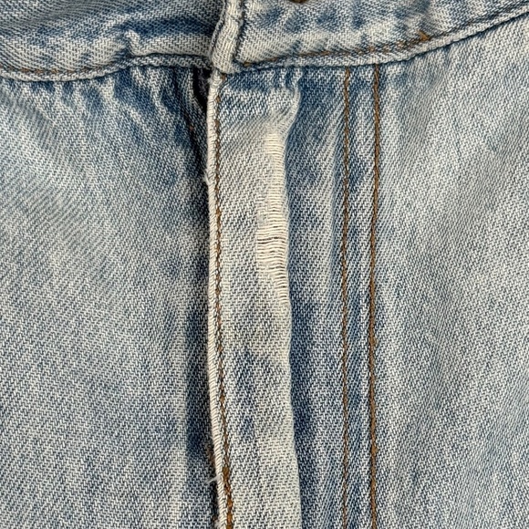 Saint Germain Boyfriend Mom Jeans Womens Sz L Light Blue High Rise Embroidered - Picture 12 of 14